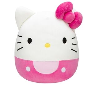 🌸 NEW! Hello Kitty Sanrio 8" Squishmallow, Pink Bow & Pink Overalls 💗